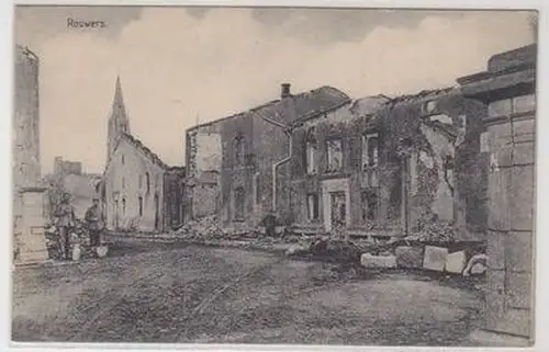55014 Ak Rouwers in Lothringen Zerstörungen im 1. Weltkrieg um 1915