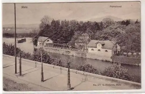 45508 Ak Metz in Lothringen Pulverinsel 1918