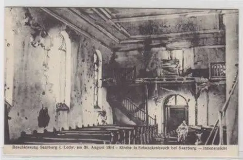47852 Ak Saarburg in Loth. Kirche in Schneckenbusch 1914