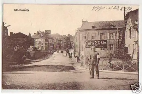 18351 Ak Montmédy Lothringen Straßenansicht um 1916
