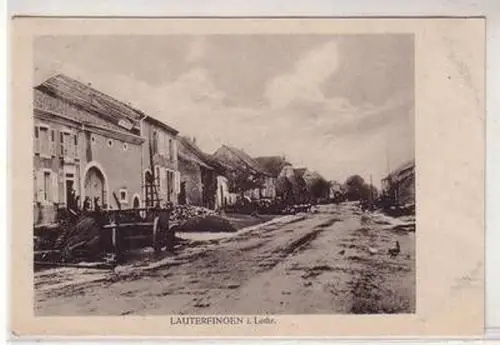 45356 Ak Lauterfingen in Lothringen Straßenansicht 1918