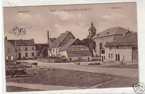 30077 Feldpost Ak Gruß aus Niederweiler Lothringen 1915