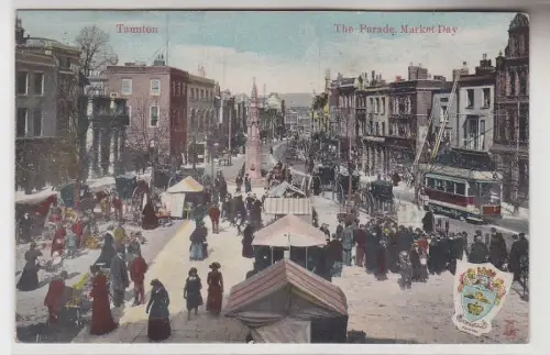 70944 Ak Taunton, The Parade, Market Day 1911