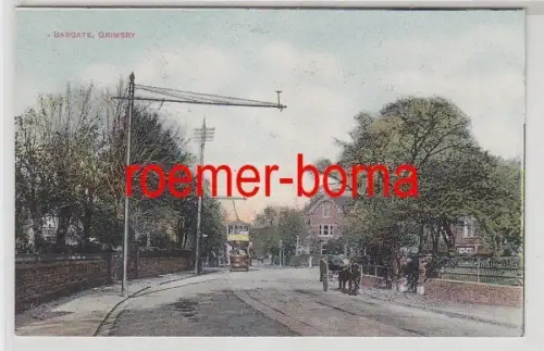 78260 Ak Grimsby Bargate mit Strassenbahn um 1910