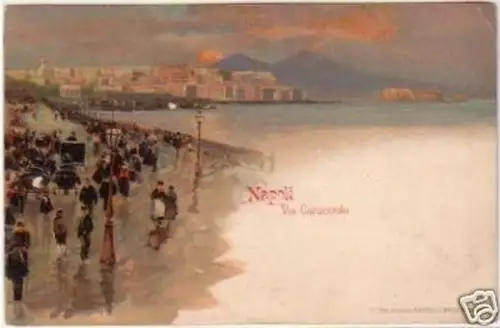 21435 Ak Lithographie Napoli Via Caracciola 1912