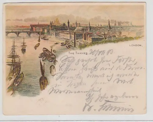 70472 Ak Lithographie London the Thames die Themse 1903