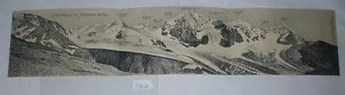 39666/3 fach Klappkarte Panorama von der Schaubach Hütte Südtirol um 1910