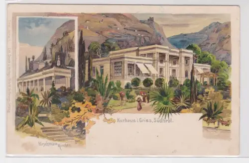 91973 AK Totalansicht Kurhaus in Gries, Südtirol Italien um 1900
