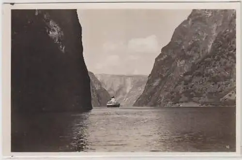 45797 Ak Norwegen Naerobugten Dampfer um 1940