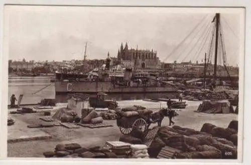 45820 Ak Palma de Mallorca Hafen um 1930