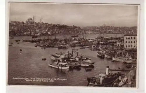 46645 Ak Contantinople Türkei Hafenansicht um 1930