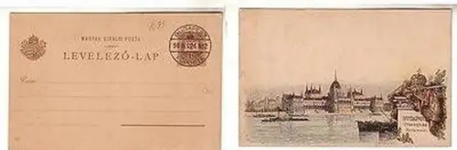 28233 Ganzsachen Ak Budapest Parlament 1896