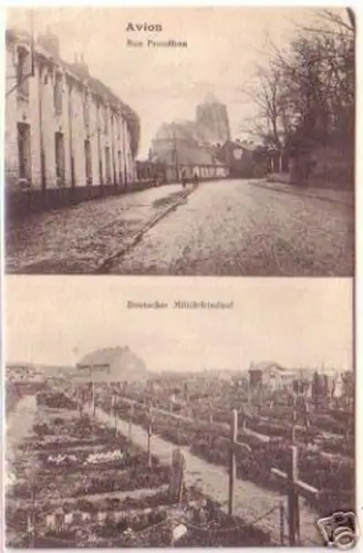 18724 Mehrbild Ak Avion Militärfriedhof usw. um 1915