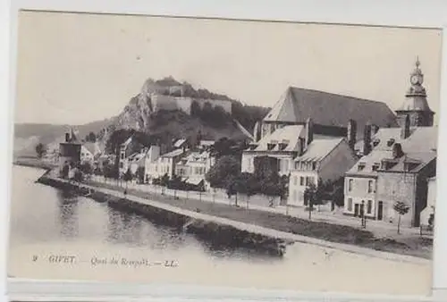 20137 Feldpost Ak Givet Quai du Rempart um 1915