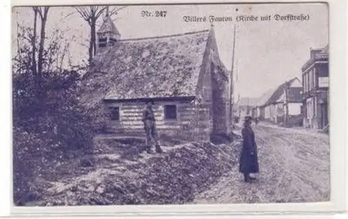 55100 Feldpost Ak Villiers Faucon Frankreich Zerstörungen 1. Weltkrieg 1917