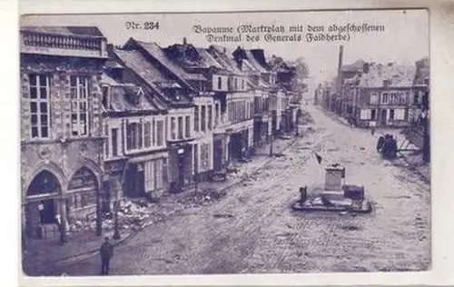 55099 Feldpost Ak Bapaume Marktplatz Frankreich Zerstörungen 1. Weltkrieg 1917