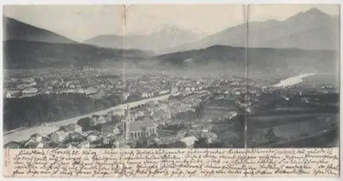 48952/ 3 Fach Klapp Ak Innsbruck Totalansicht 1900