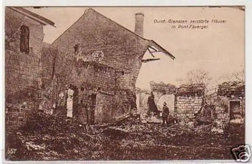 05756 Feldpost Ak Pont Faverger Frankreich 1918