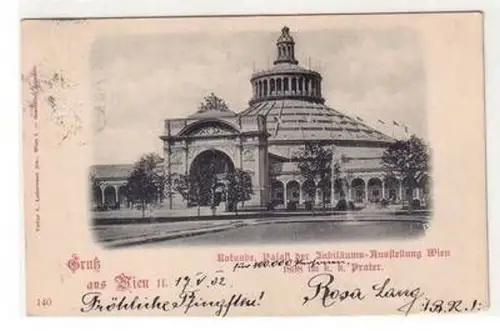 52001 Ak Gruß aus Wien Rotunde Palast der Jubiläumsausstellung 1902