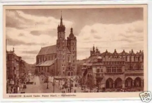 30539 Ak Krakow Polen Marienkirche um 1930