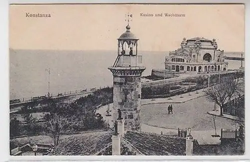 63531 Ak Konstanza Constanza in Rumänien Kasino und Wachtturm um 1915