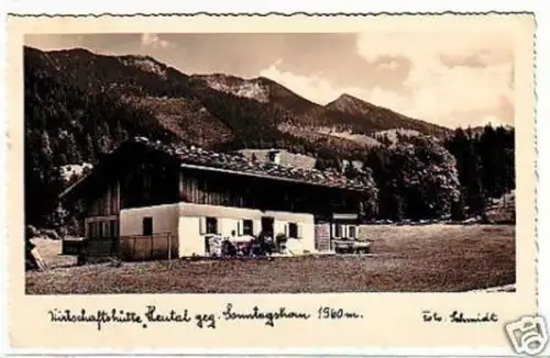 27016 Ak Skiparadies Heutal bei Unken 1940