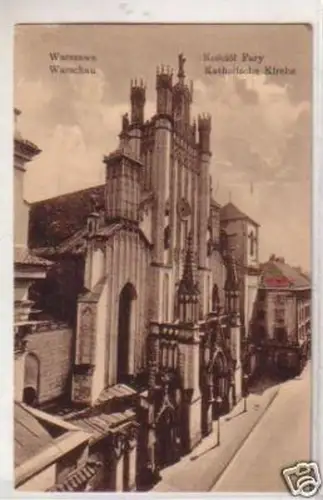 30452 Ak Warschau Katholische Kirche 1917