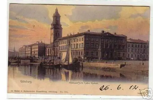 12976 Ak Göteborg Schweden Rathaus 1912