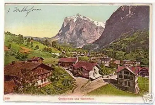 08791 Ak Grindelwald und Wetterhorn um 1910