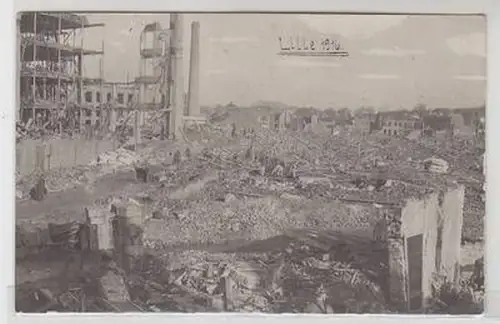 52139 Foto Ak Lille Explosion am 10. Januar 1916 Zerstörungen