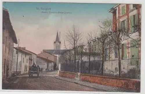 54544 Feldpost Ak St. Souplet Rechts Divisions Stabs Quartier 1915
