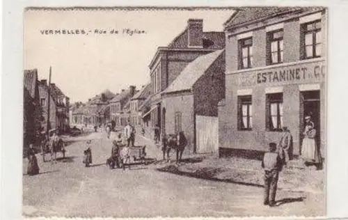 34679 Ak Vermelles France Rue de l`Eglise um 1915
