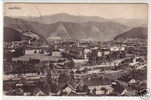 29667 Ak Leoben Steiermark Totalansicht 1908