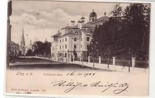 52024 Ak Linz an der Donau Volksgarten Salon 1902