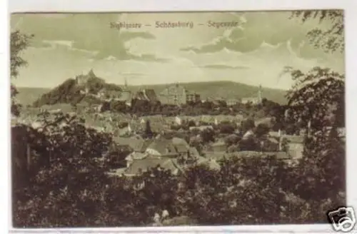 13085 Ak Schässburg Rumänien Totalansicht um 1920