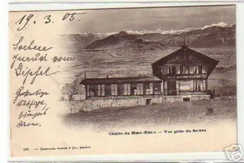 13099 Ak Chaine du M. Blanc Vue prise du Saléve 1905