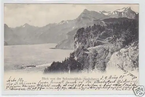 32195 Ak Blick von der Schwändifluh (Seelisberg) 1905
