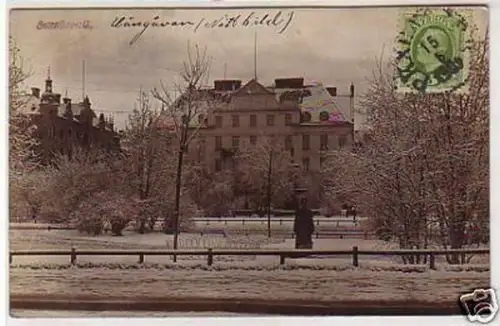 33539 Foto Ak Sundsvall Wintermotiv Schweden 1909