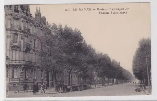 88187 Ak Le Havre Boulevard Francois Ier um 1910