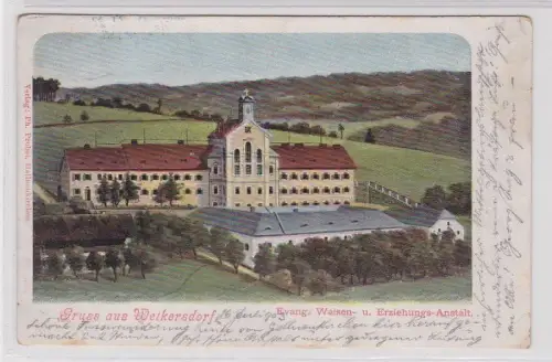 88536 Ak Gruß aus Weikersdorf Waisen- & Erziehungsanstalt 1903