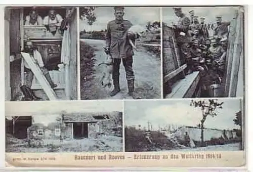 38412 Feldpost Ak Raucourt und Rouves 1. Weltkrieg 1916