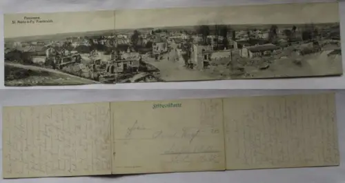 91420 3fach Klapp Ak Panorama von Sainte-Marie-à-Py Frankreich 1915
