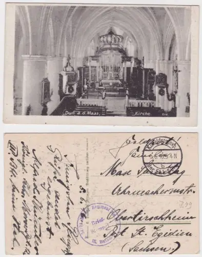 71663 Feldpost Ak Dun a.d. Maas sächs. Mörser Regiment Nr.12, 1916