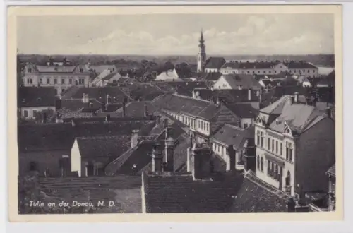 79330 Feldpost AK Tulln an der Donau, N.D. - Totalansicht mit Kirche 1941