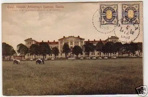 33533 Ak Upsala Artillerieregts. Kaserner Schweden 1908