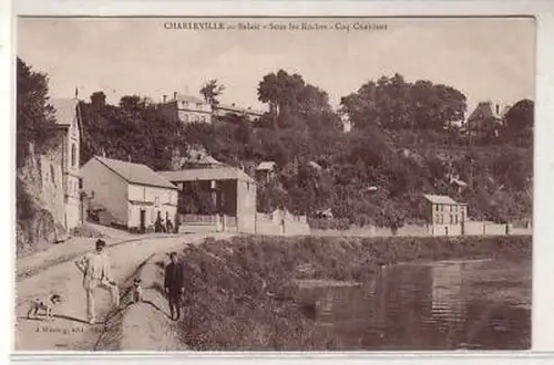 45268 Ak Charleville Velair Sous les Roches Coq Chantant