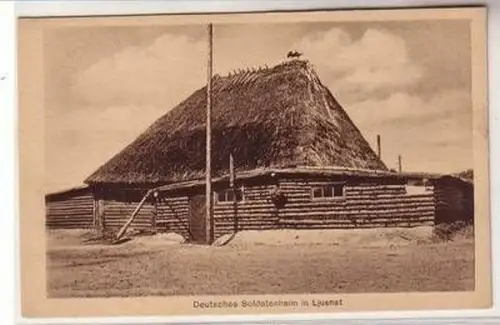 57807 Ak Deutsches Soldatenheim in Ljusnat in Russland im Weltkrieg