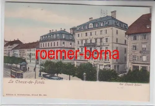 79199 Ak La Chaux de Fonds Rue Leopold Robert um 1900