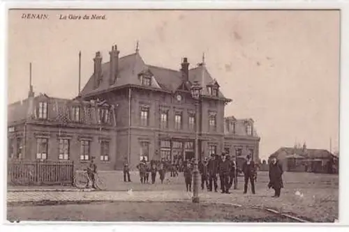 45174 Ak Denain La Gare du Nord um 1915