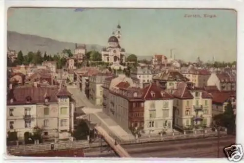 24573 Ak Zürich Enge Totalansicht 1919